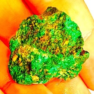 Malachite Green w/ Quartz Raw Rough Stone Crystal Natural Rock Gem Healing 14 g